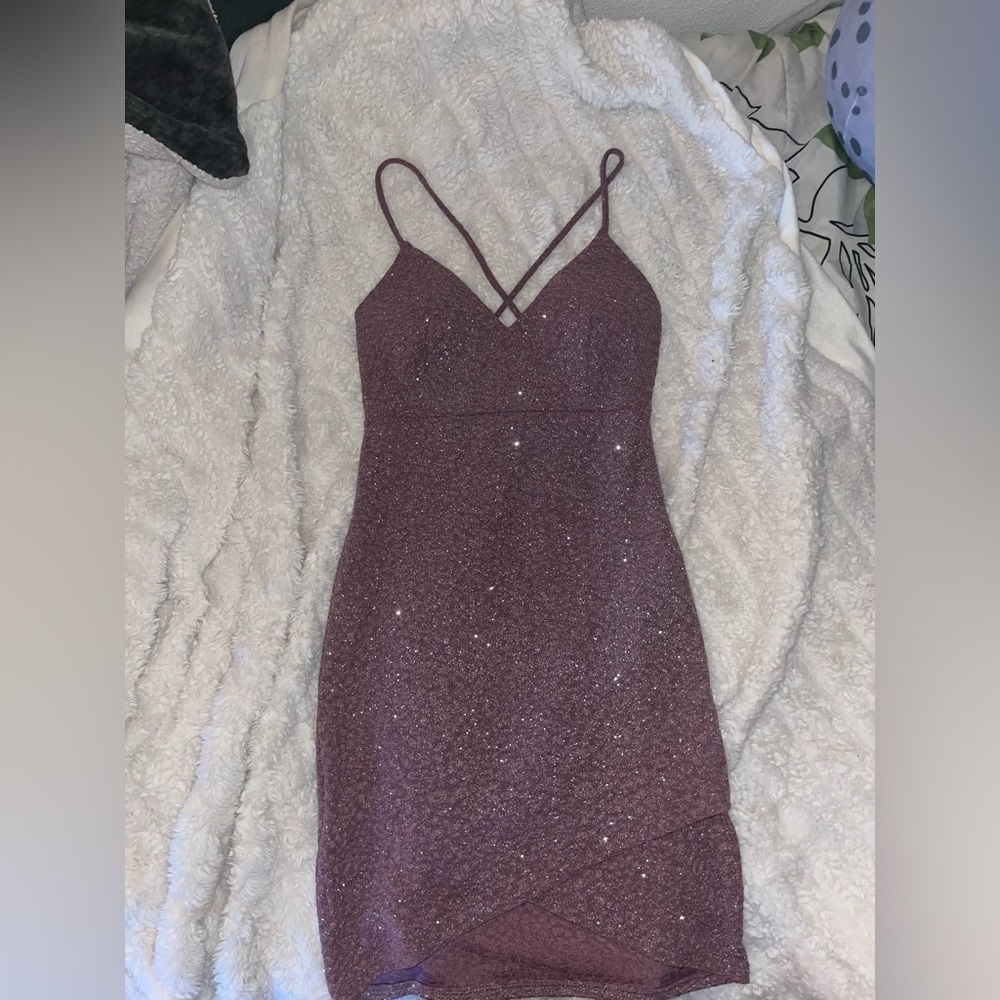 Windsor Pink Glitter Mini Dress